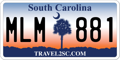 SC license plate MLM881