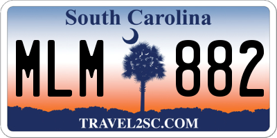 SC license plate MLM882