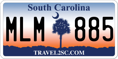 SC license plate MLM885