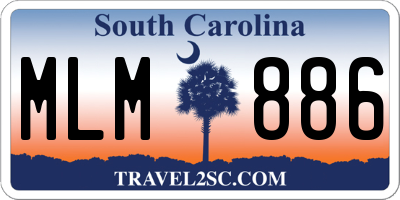 SC license plate MLM886