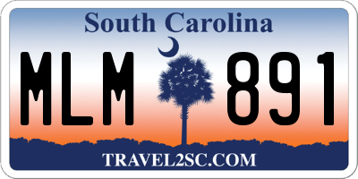 SC license plate MLM891