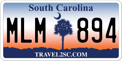 SC license plate MLM894