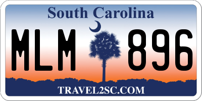 SC license plate MLM896