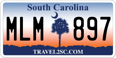 SC license plate MLM897