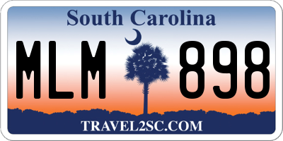SC license plate MLM898