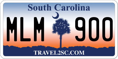 SC license plate MLM900