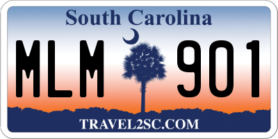 SC license plate MLM901