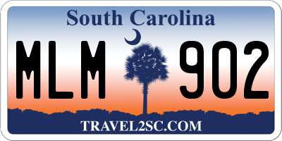 SC license plate MLM902