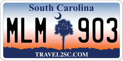 SC license plate MLM903