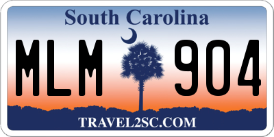 SC license plate MLM904
