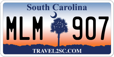 SC license plate MLM907