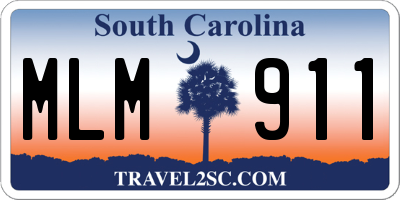 SC license plate MLM911
