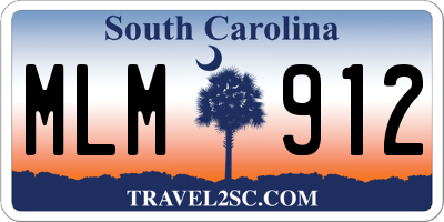 SC license plate MLM912