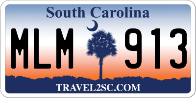 SC license plate MLM913