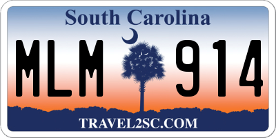 SC license plate MLM914