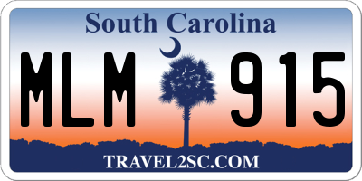 SC license plate MLM915