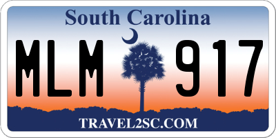 SC license plate MLM917