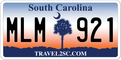 SC license plate MLM921