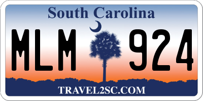 SC license plate MLM924