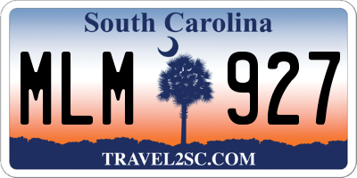 SC license plate MLM927
