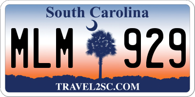 SC license plate MLM929