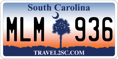 SC license plate MLM936