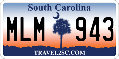 SC license plate MLM943