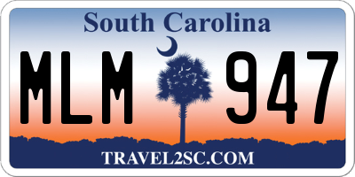 SC license plate MLM947