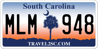 SC license plate MLM948