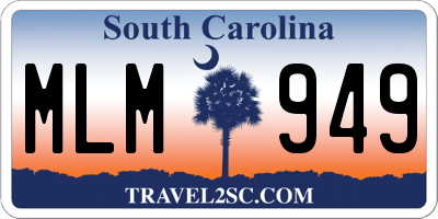 SC license plate MLM949