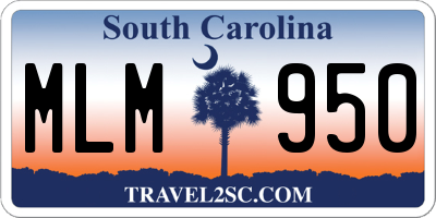 SC license plate MLM950