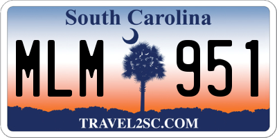 SC license plate MLM951