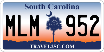 SC license plate MLM952