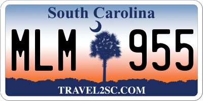 SC license plate MLM955