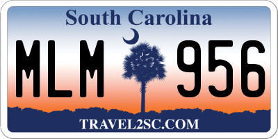 SC license plate MLM956