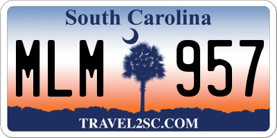 SC license plate MLM957