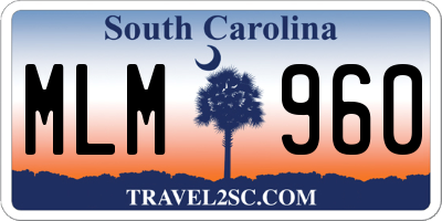 SC license plate MLM960