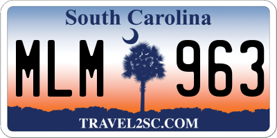 SC license plate MLM963