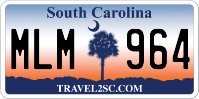 SC license plate MLM964