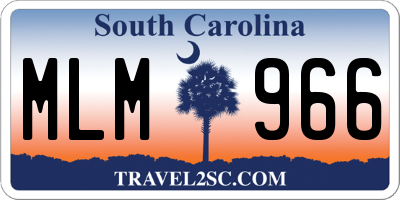 SC license plate MLM966