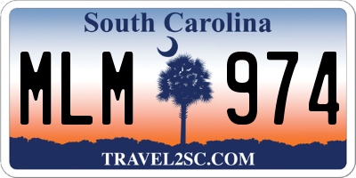 SC license plate MLM974