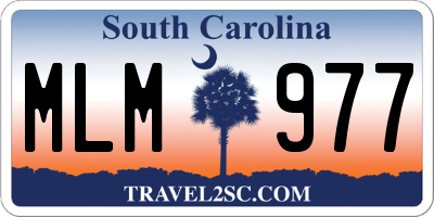 SC license plate MLM977