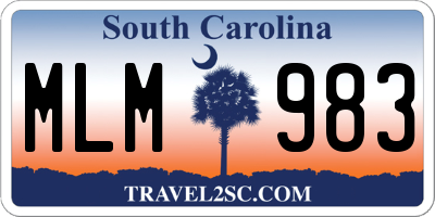 SC license plate MLM983