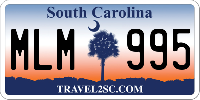 SC license plate MLM995