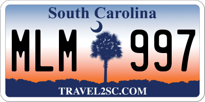SC license plate MLM997