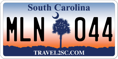 SC license plate MLN044