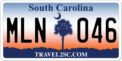 SC license plate MLN046