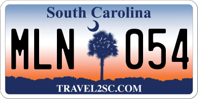 SC license plate MLN054