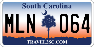 SC license plate MLN064