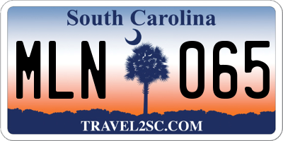SC license plate MLN065
